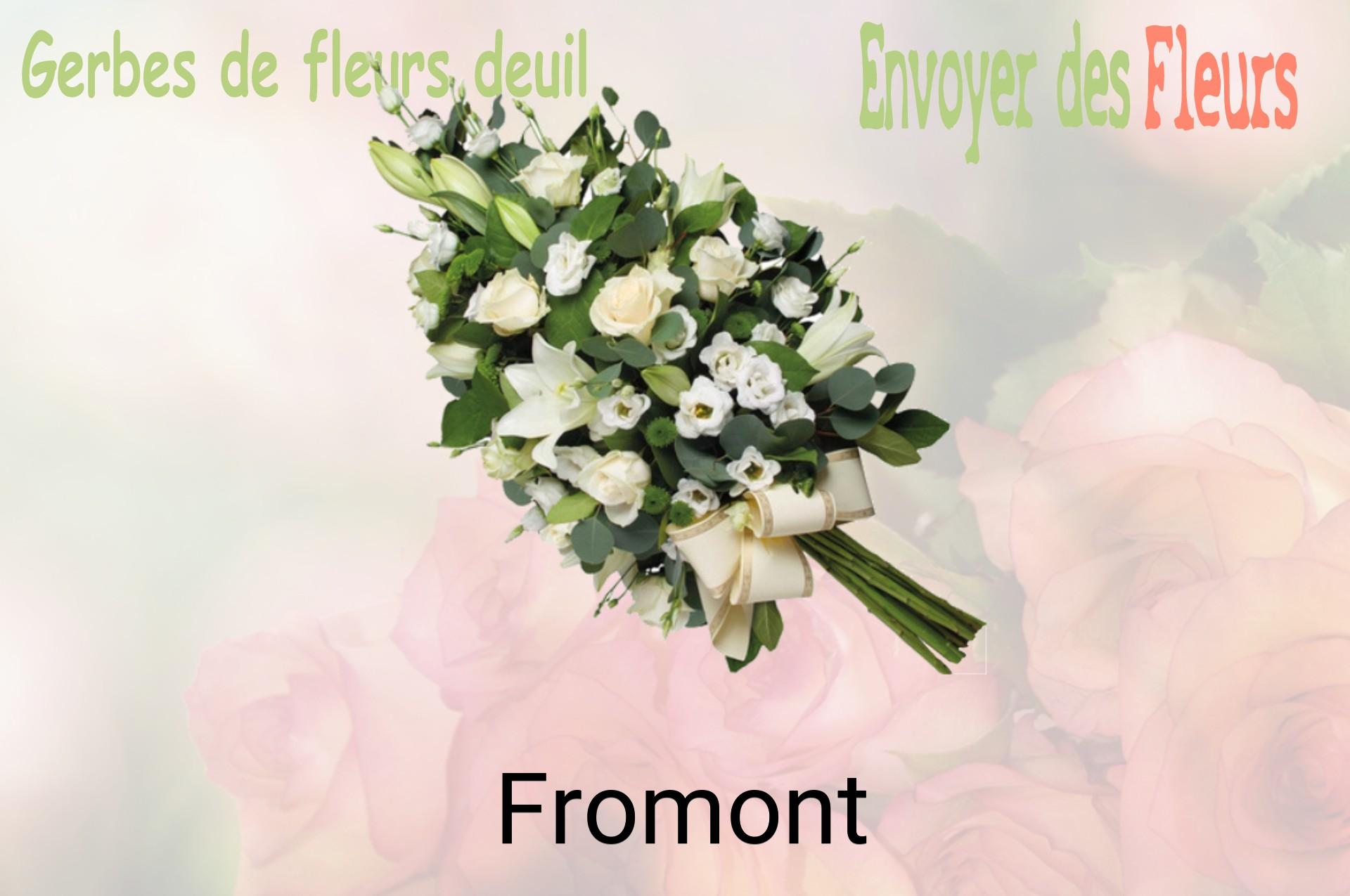 Gerbe de fleurs de deuil livrée à Fromont